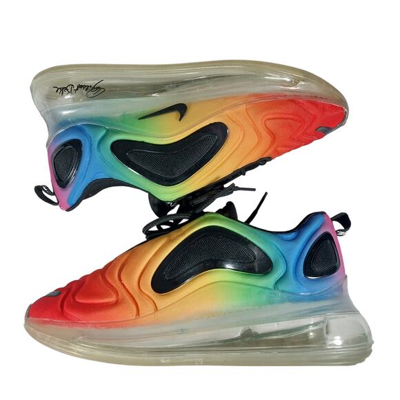 NIKE AIR MAX 720! RAINOW NEOPRENE, BLACK NET, GILBERT BAKER SIGNED SHOES! SZ 7M - Picture 7 of 11